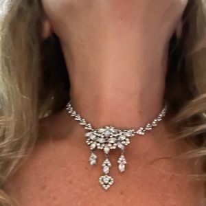 Vintage Rhinestone Choker 13 inch.